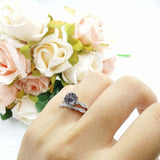 Two Piece Round Natural Stone Ring