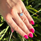 Art Deco Halo Floral Ring