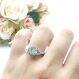 Art Deco Halo Engagement Ring