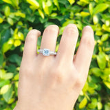 Vintage Round Natural Stone Beaded Ring