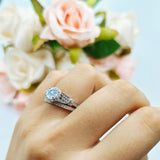 Art Deco Two Piece Bridal Ring