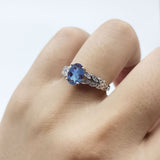 Oval Natural Stone Vintage Marquise Style Ring