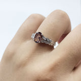 Oval Natural Stone Vintage Marquise Style Ring
