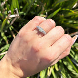 Vintage Style Round Natural Stone Solitaire Ring