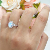 Oval Halo Vintage Style Statement Rings