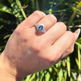 Vintage Style Oval Natural Stone Art Deco Ring