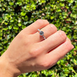 Vintage Style Round Natural Stone Beaded Ring