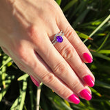 Two Piece Oval Solitaire Ring 