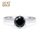 Round Solitaire Gold Ring