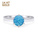 Round Solitaire Gold Ring