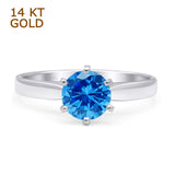 Round Solitaire Gold Ring