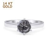 Round Solitaire Gold Ring