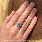 Round CZ Halo Split Shank Gold Ring