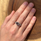 Round Halo Split Shank Gold Ring