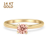Round Solitaire Gold Ring