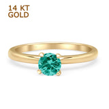Round Solitaire Gold Ring