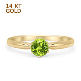 Round Solitaire Gold Ring