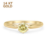 Round Solitaire Gold Ring