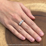 Three Stone Round CZ Gold Ring