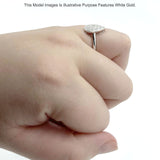 Pear Teardrop Cluster Natural Diamond Ring