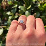 Asscher Cut Vintage Style Solitaire Ring 925 Sterling Silver
