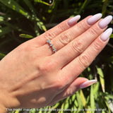 Minimalist 5mm Full Eternity Marquise Band Cubic Zirconia 925 Sterling Silver