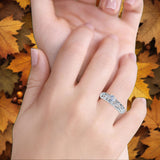 Art Deco Round Natural Stone Filigree Ring