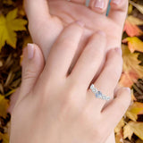 Round Natural Stone Solitaire Ring