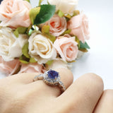Art Deco Halo Engagement Ring