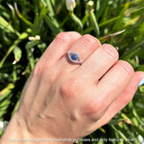 Evil Eye Cluster Blue Sapphire CZ Ring