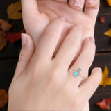 Hamsa & Evil Eye Ring