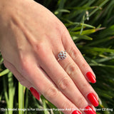 Dog Puppy 9mm Paw Print Solitaire Ring Cubic Zirconia 925 Sterling Silver