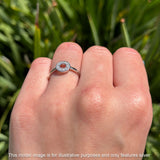 Minimalist 8mm Open Circle Ring Cubic Zirconia 925 Sterling Silver