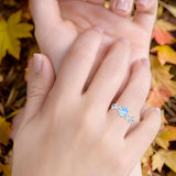 Infinity Oval Natural Stone Solitaire Ring