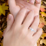 Pear Teardrop Natural Stone Trio Ring