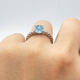 Vintage Style Round Natural Stone Ring