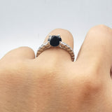 Vintage Style Round Natural Stone Ring