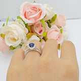 Vintage Style Pear Teardrop Natural Stone Ring