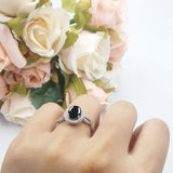 Oval Natural Stone Split Shank Twisted Ring