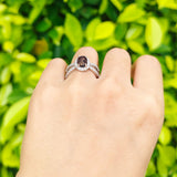 Halo Split Shank Oval Natural Stone