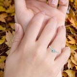 Art Deco Round Natural Stone Ring