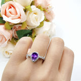 Pear Natural Stone Beaded Ring