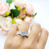 Round Natural Stone Cathedral Ring