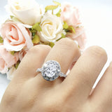 Oval Natural Stone Art Deco Ring
