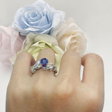 Pear Teardrop Leaf Vintage Style Ring