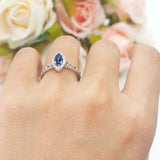 Marquise Halo Filigree Ring