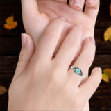 Oxidized Twisted Rope & Leaf Oxidized Ring