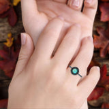 Oxidized Floral Twisted Rope Oxidized Ring
