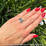 Oxidized Flower Filigree Ring