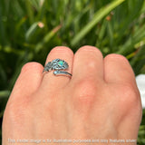 Oxidized Flower Filigree Ring
